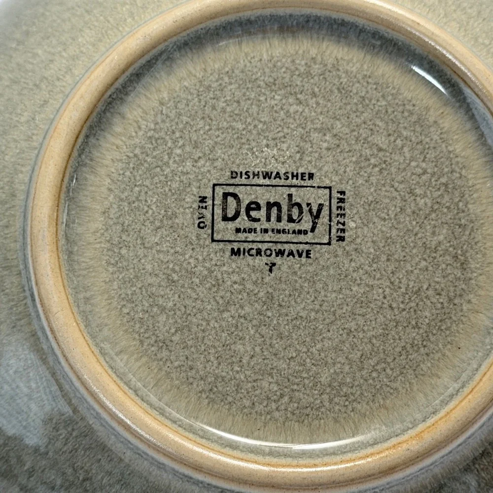 Denby DUETS Stoneware Sage Green and Paprika Cereal Bowl 6.5 Inch Diameter